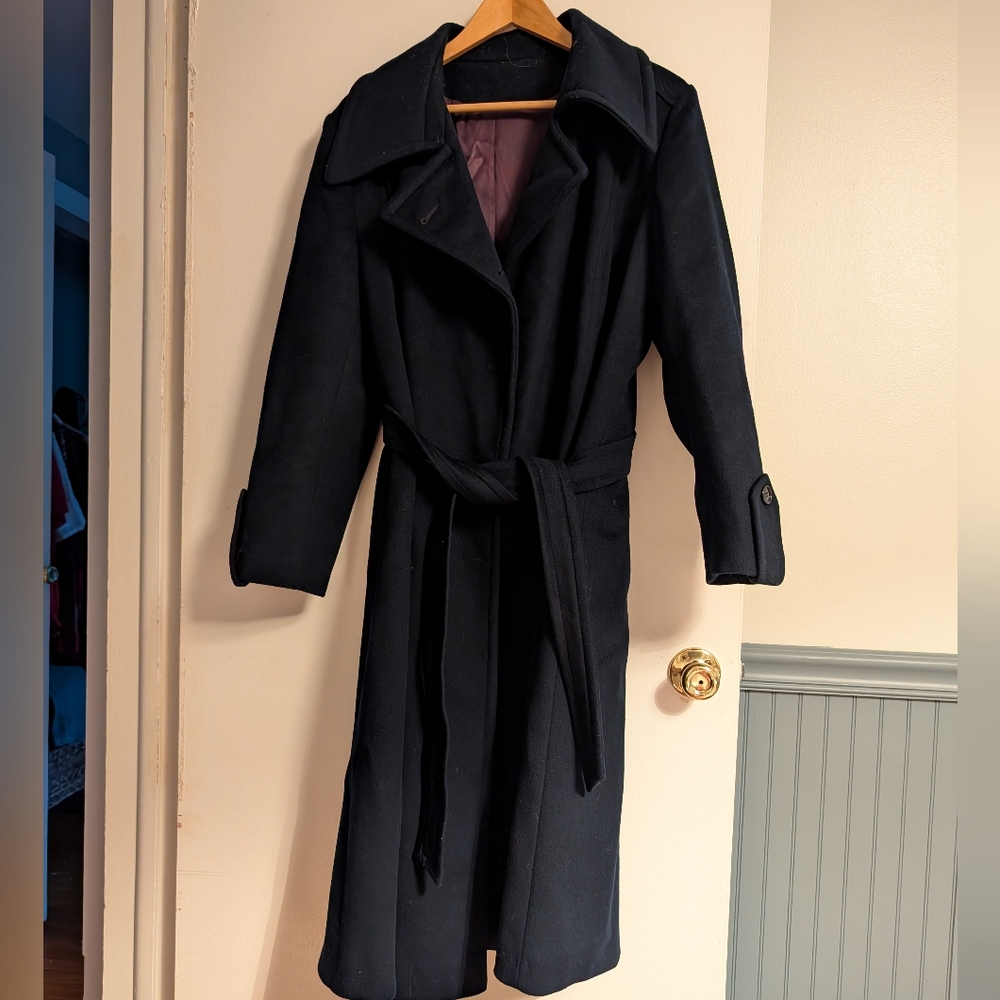 Vintage Navy Women's Wool Coat